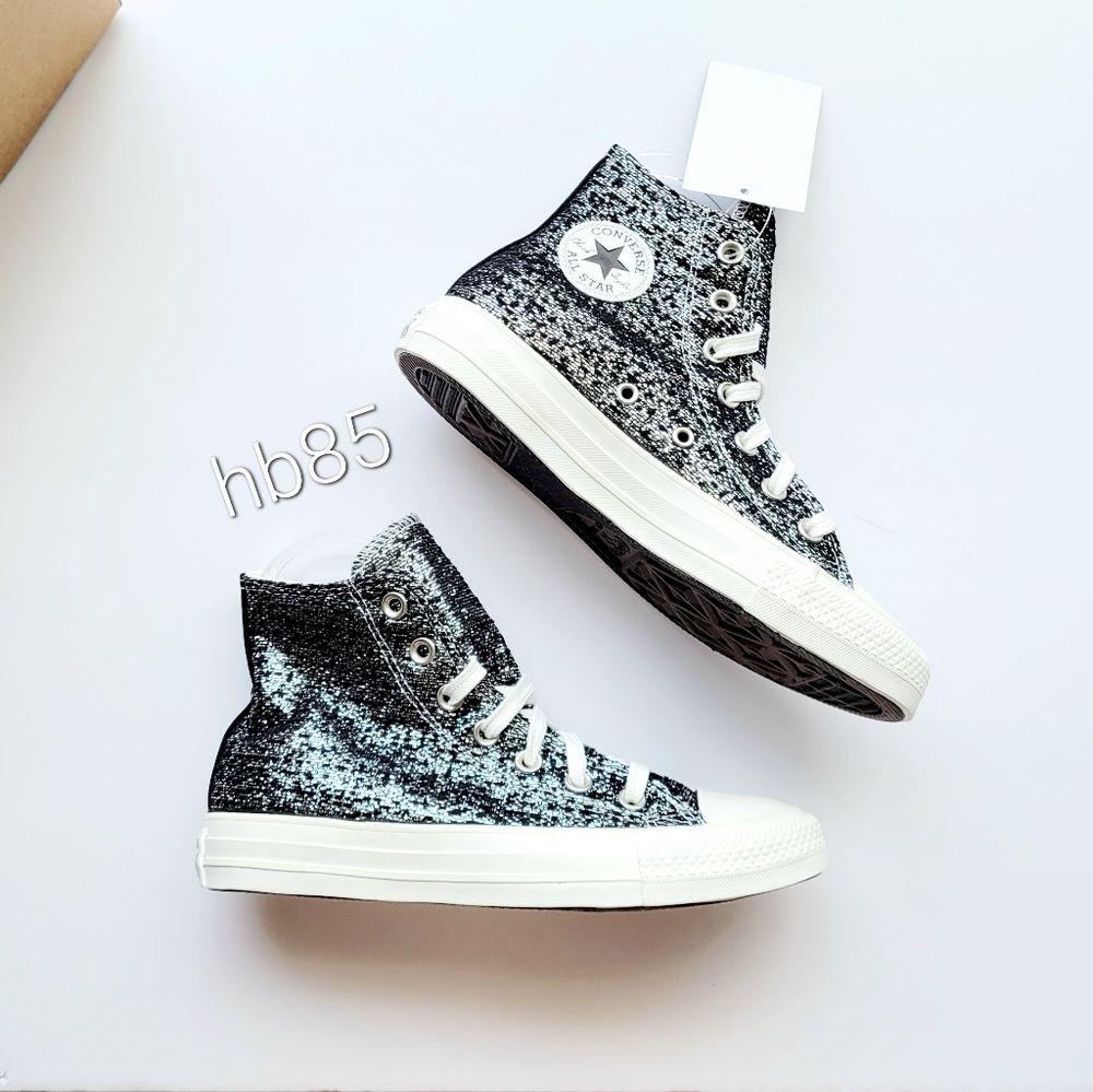 Converse CTAS HI 'Metallic' Shimmer Black White Women's 6
